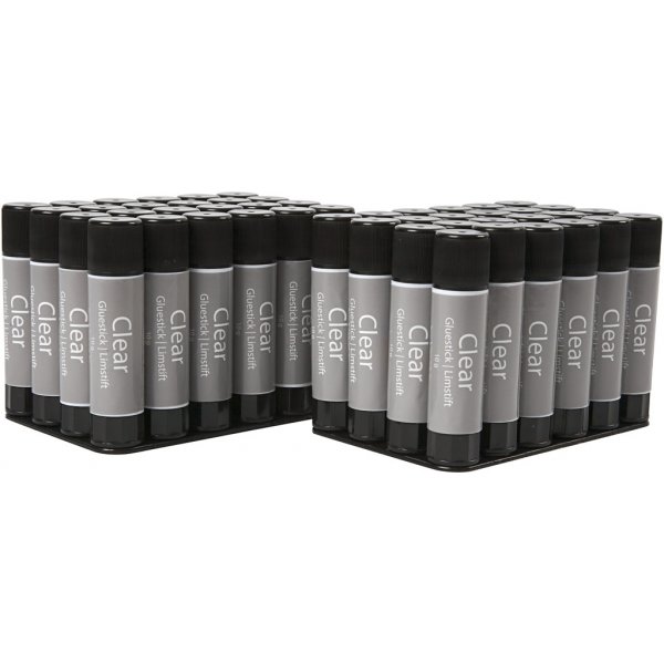 Bâton de colle transparente - rond - 10 g - 48 pcs Bâton de colle transparente - rond - 10 g - 48 pcs