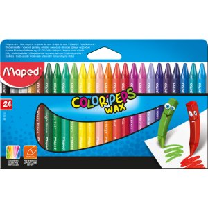 Pinceau craie - Maped - Color'Peps 24 crayons de cire Pinceau craie - Maped - Color'Peps 24 crayons de cire
