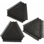 Spatule en caoutchouc - noire - 3 pcs