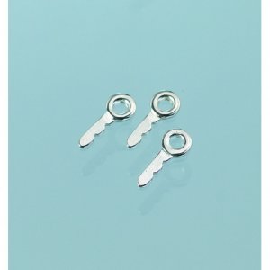 Partie de bijouterie 2 mm - argent 5 pcs. bague à vis plate 999 Partie de bijouterie 2 mm - argent 5 pcs. bague à vis plate 999