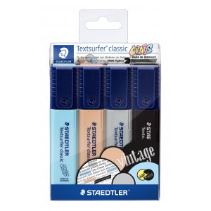 Stylo surligneur Textsurfer Classic Vintage - 4 stylos Stylo surligneur Textsurfer Classic Vintage - 4 stylos