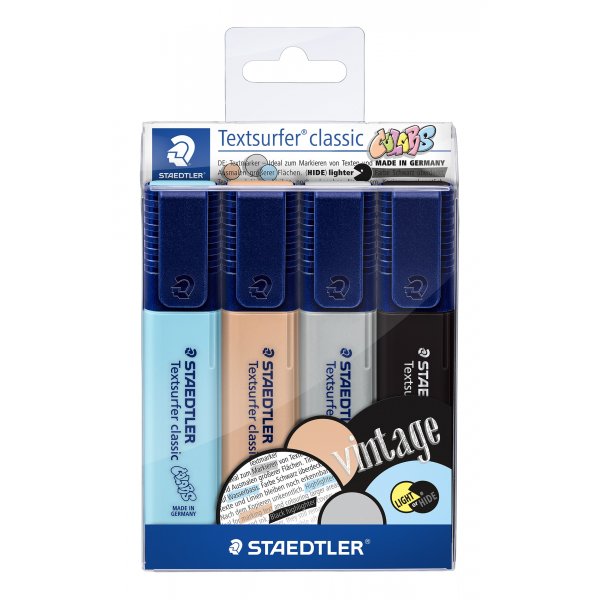 Stylo surligneur Textsurfer Classic Vintage - 4 stylos