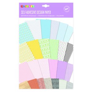 Papier design autocollant - 25 feuilles