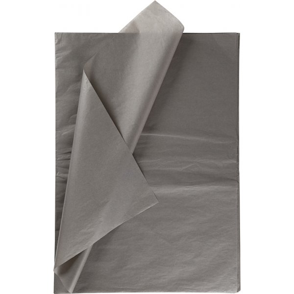 Papier de soie - gris fonc - 50 x 70 cm - 14 g -25 feuilles