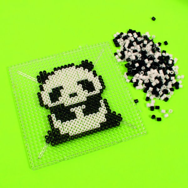 Perles de pipe en seau 5000 pcs - m�lange noir et blanc