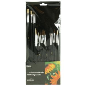 Pinceaux d'artiste assortis, 15 pièces Pinceaux d'artiste assortis, 15 pièces