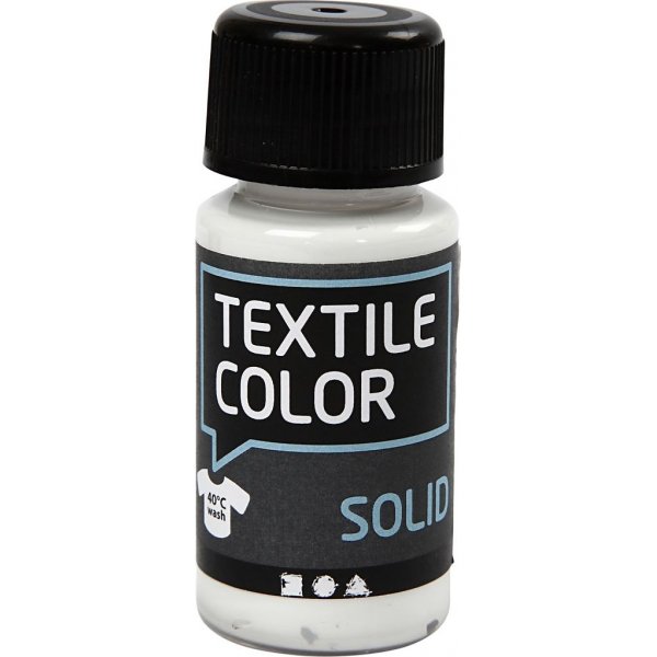 Peinture textile textile solide - blanche - couvrante - 50 ml