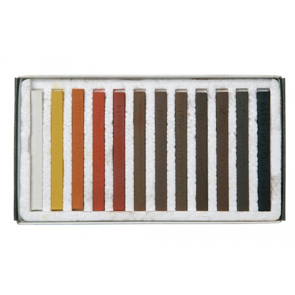 Set de crayons pastelCretacolor Set Marron/Rouge - 12 crayons