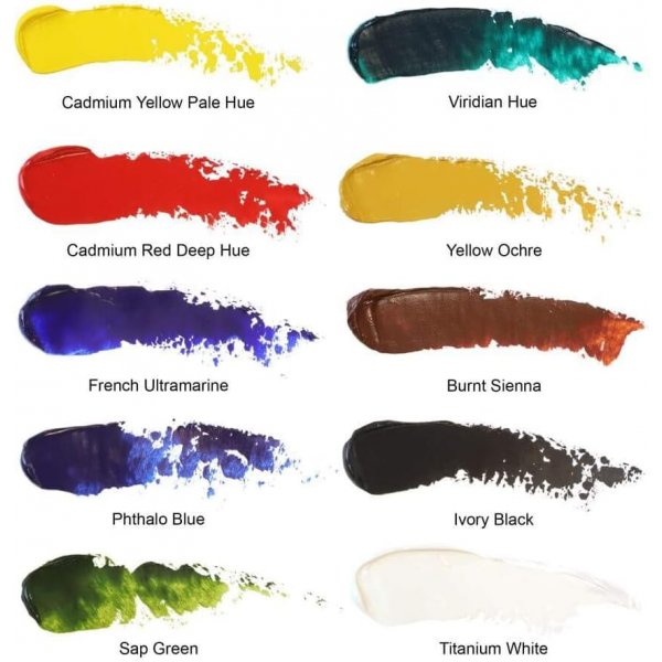 Peinture à l'huile W&N Winton - set 10x37 ml Peinture à l'huile W&N Winton - set 10x37 ml