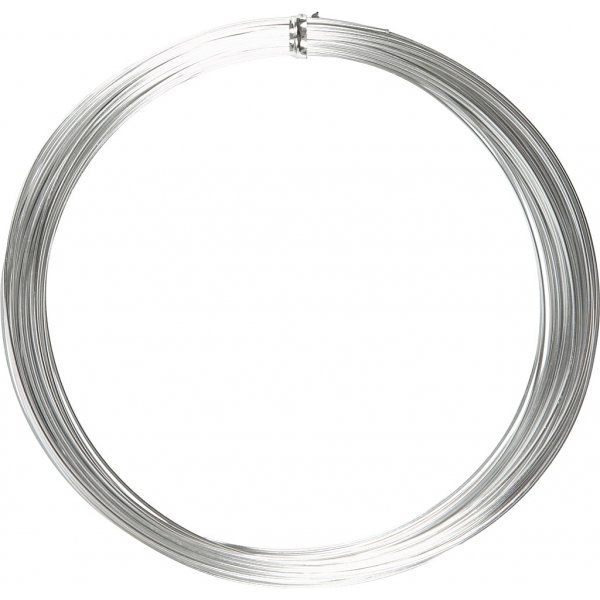 Fil d'aluminium - 1 mm - argent - 16 m
