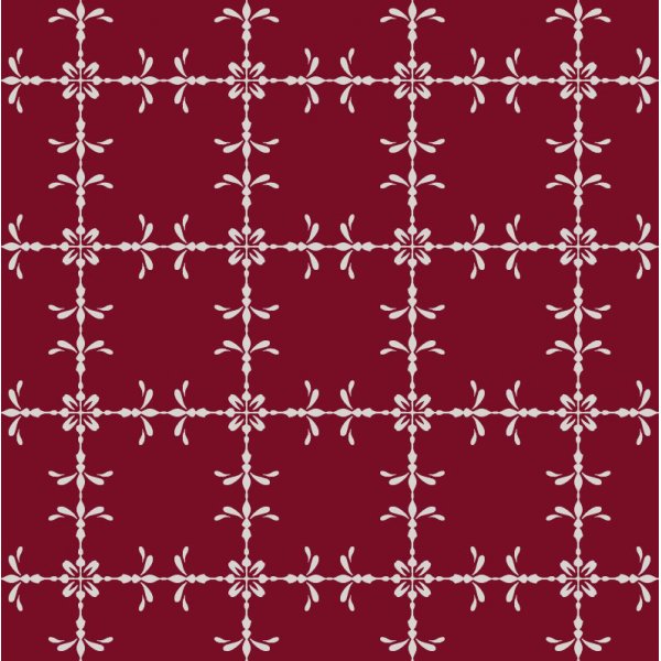 Toile cire textile Holm rouge/lin