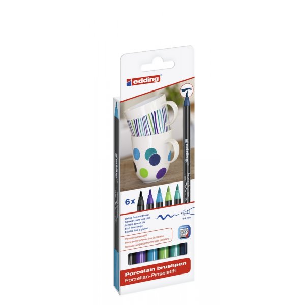 Stylo en porcelaine Edding 4200 - Couleurs froides