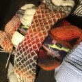 Image client Fil Viking Nordlys 100g - Orange/rouge/noir (955)