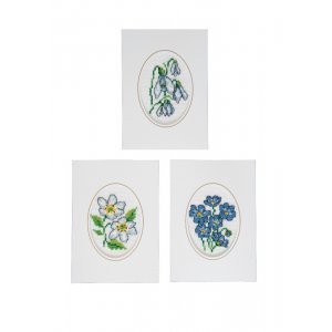 Cartes de kit de broderie - Fleurs sauvages 3-pack Cartes de kit de broderie - Fleurs sauvages 3-pack