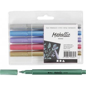 Marqueur métallique - couleurs métallisées - 6 pcs Marqueur métallique - couleurs métallisées - 6 pcs