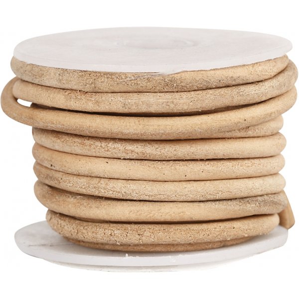 Cordon en cuir - naturel - 4 mm - 5 m Cordon en cuir - naturel - 4 mm - 5 m
