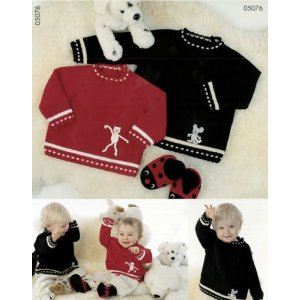 Patron de tricot - Point jersey avec figurine cousue Patron de tricot - Point jersey avec figurine cousue