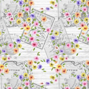 Toile cirée PVC Carte Fleur Toile cirée PVC Carte Fleur