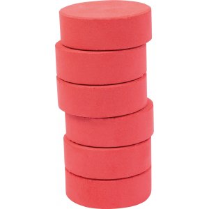 Rondelles de couleur 44 mm - rouge - 6 pcs Rondelles de couleur 44 mm - rouge - 6 pcs