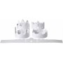 Couronnes en carton - blanches - 5 pcs