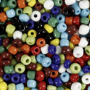 Perles de rocaille - couleurs mélangées - 130 g Perles de rocaille - couleurs mélangées - 130 g