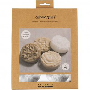 Moule en silicone - Rond � motif floral