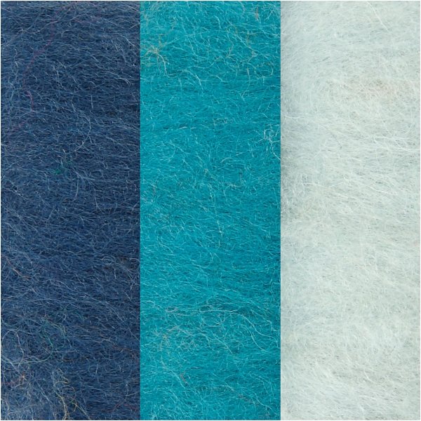 Laine cardée - harmonie bleue - 3 x 10 g