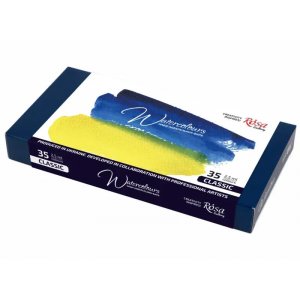 Coffret aquarelle ROSA Gallery - Bo�te m�tal 35 x 2,5 ml
