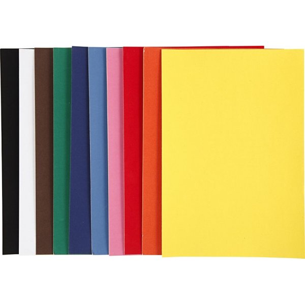 Papier velours - couleurs mlanges - A4 - 10 feuilles