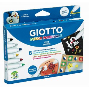 Feutres Giotto Decor Material - paquet de 6 Feutres Giotto Decor Material - paquet de 6
