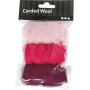 Laine carde - harmonie violet/rose - 3 x 10 g