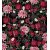Jersey  motifs - Dahlia bordeaux