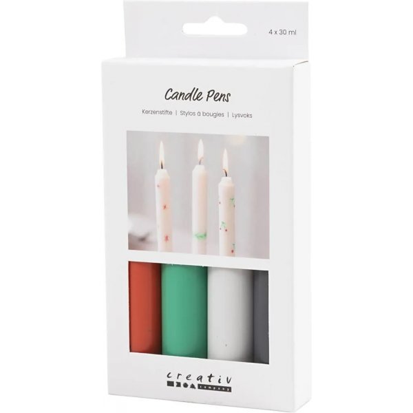 Stylos lumineux - Noir, vert, gris clair, rouge - 4 x 30 ml Stylos lumineux - Noir, vert, gris clair, rouge - 4 x 30 ml