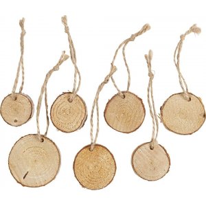 Planches en bois avec ficelle - 7 pcs Planches en bois avec ficelle - 7 pcs