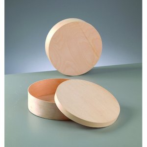 Caisse en contreplaqué ø 200 mm H 60 mm - ronde non traitée Caisse en contreplaqué ø 200 mm H 60 mm - ronde non traitée