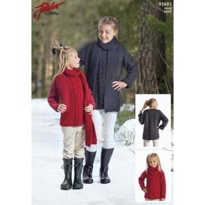 Patron tricot - Joyeux hiver - pull enfant avec écharpe et foulard assortis Patron tricot - Joyeux hiver - pull enfant avec écharpe et foulard assortis