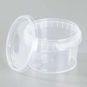 Récipient vide ø 95 mm h 65 mm - paquet de 20 - transparent 280 ml Récipient vide ø 95 mm h 65 mm - paquet de 20 - transparent 280 ml
