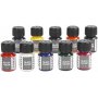 Peinture pour verre transparente - couleurs mlanges - 10 x 30 ml