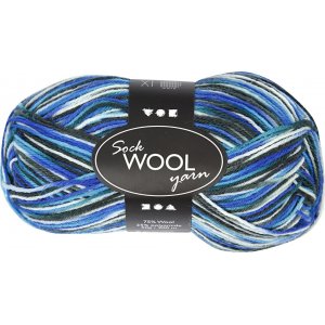 Fil à chaussettes - harmonie bleu/turquoise - 50 g Fil à chaussettes - harmonie bleu/turquoise - 50 g