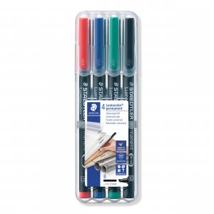 OH Pen Lumocolor Permanent 1-2,5 mm - 4 stylos OH Pen Lumocolor Permanent 1-2,5 mm - 4 stylos