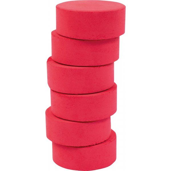 Rondelles de couleur 44 mm - rouge fonc - 6 pcs