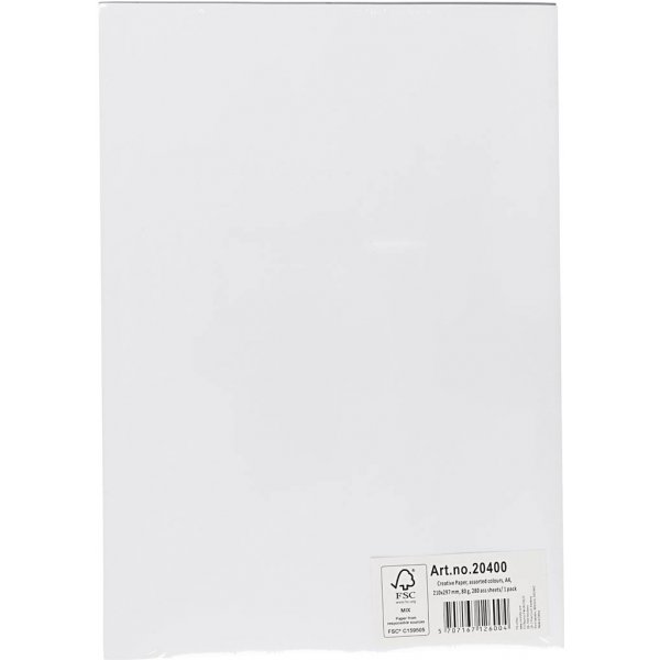 Papier cratif - couleurs mlanges - A4 - 280 pcs
