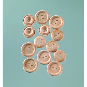 Bouton 15 et 19 mm - bois 9 pcs. Bouton en bois Bouton 15 et 19 mm - bois 9 pcs. Bouton en bois