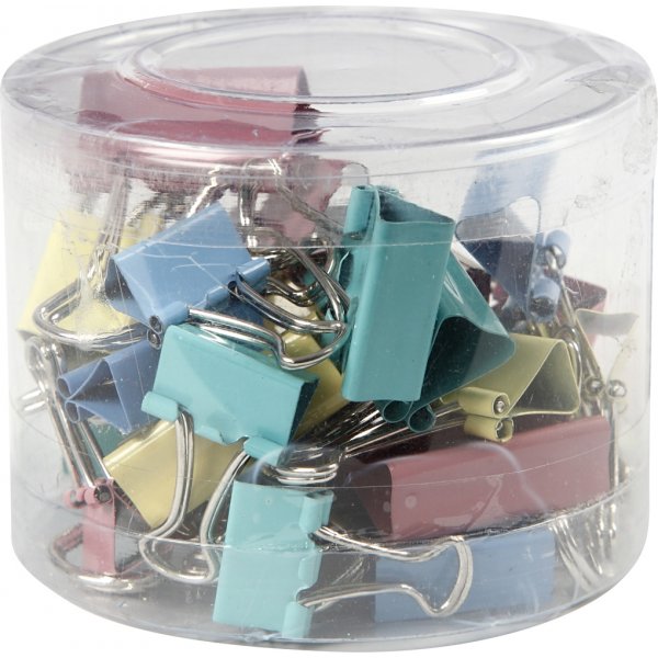Clips - couleurs pastel - 15/19/25 mm - 30 pcs