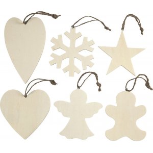 Pendentifs de Noël - anges et coeurs Pendentifs de Noël - anges et coeurs