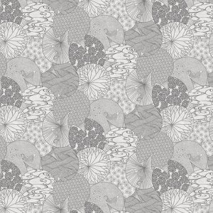 Toile cire PVC Miako - Gris