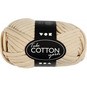 Fil tubulaire - beige - L: 45 m - 100 g Fil tubulaire - beige - L: 45 m - 100 g