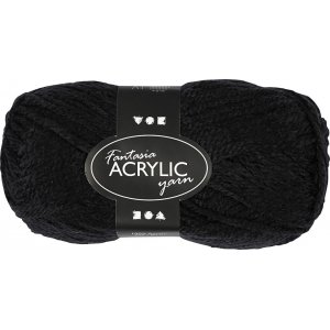 Fil acrylique Fantasia - noir - 50 g Fil acrylique Fantasia - noir - 50 g