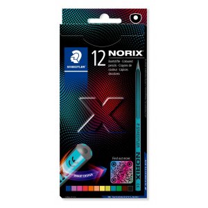 Crayons de couleur NORIX, couleurs assorties - boîte de 12 Crayons de couleur NORIX, couleurs assorties - boîte de 12