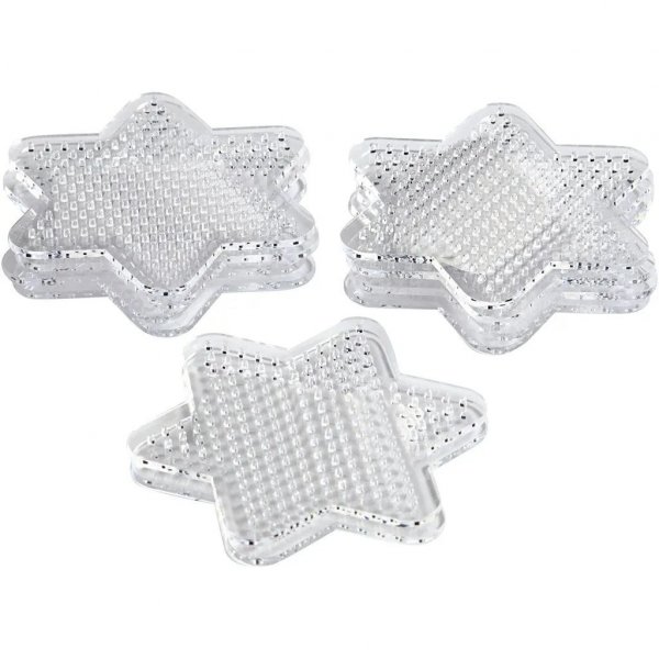 Assiettes perles - Transparent - Étoile - Diamètre 10 cm - 1 pce Assiettes perles - Transparent - Étoile - Diamètre 10 cm - 1 pce